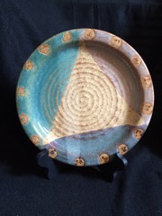 Stoneware Plate by Dorrit Tompkins, a Chebeague 