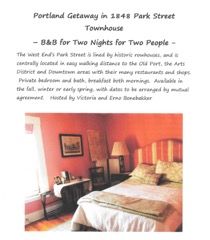 Park Street B&B. Enjoy a show, dine out & then spend the night at this historic Park St townhouse in Portland's West End.