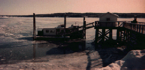 Big Squaw tied up at Cousins in ice