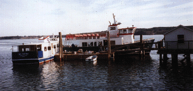 Islander and Big Squaw at Cousins Island Wharf