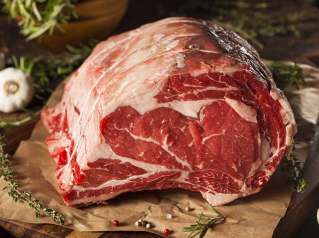 Look at the quality!  It's a 22 lb Prime Rib, cryovac sealed, on ice and ready to take home today!  