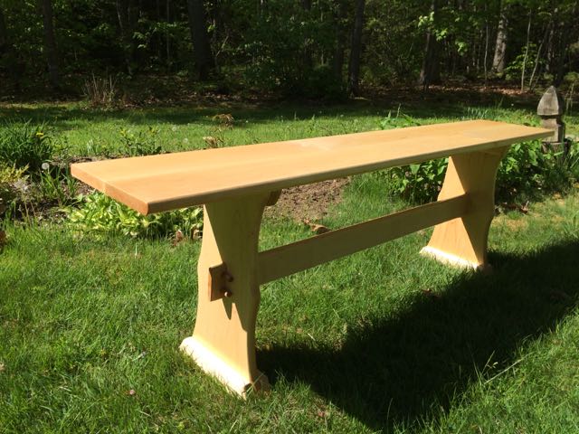  Solid Maple Dining Bench beautifully crafted with fine detail by Hartley Brewer. Great at the dining table, in your entry hall.